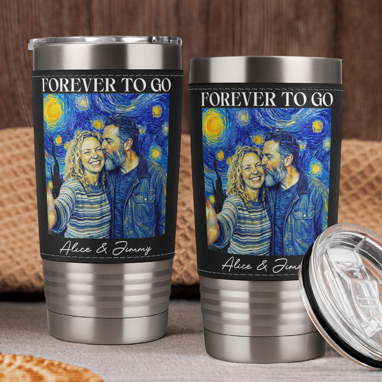Couple-Photo-Van-Gogh-Art-Forever-&-Always-Anniversary-Gift-For-Him-Her-Personalized-20oz-Tumbler-4