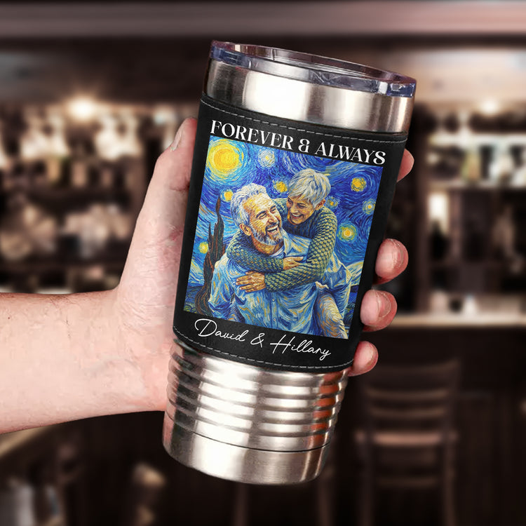 Couple-Photo-Van-Gogh-Art-Forever-&-Always-Anniversary-Gift-For-Him-Her-Personalized-20oz-Tumbler-7