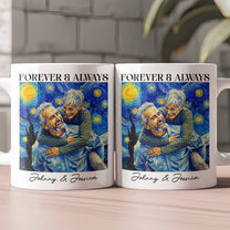 Couple-Photo-Van-Gogh-Art-Forever-&-Always-Anniversary-Gift-For-Him-Her-Personalized-Mug-2
