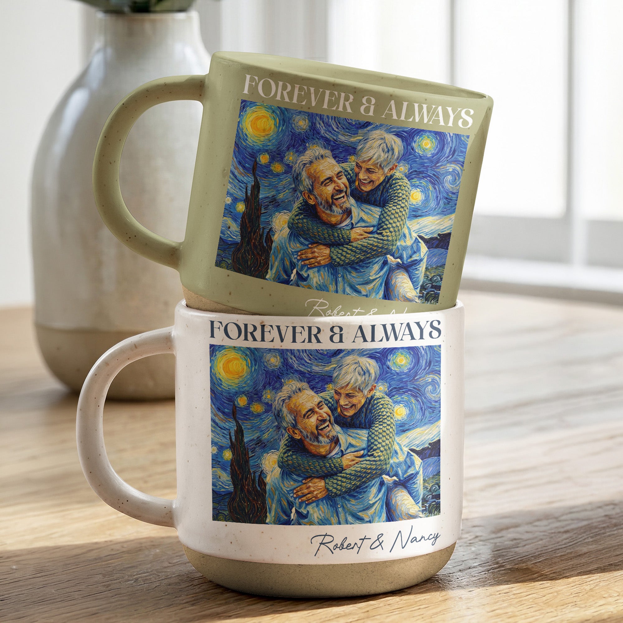 Couple-Photo-Van-Gogh-Art-Forever-&-Always-Anniversary-Gift-For-Him-Her-Personalized-Mug-3