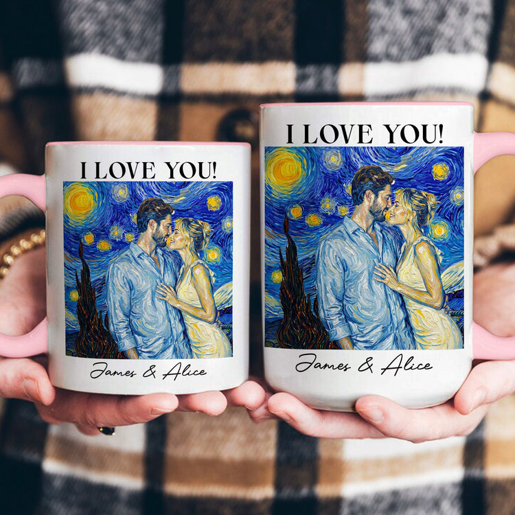 Couple-Photo-Van-Gogh-Art-Forever-&-Always-Anniversary-Gift-For-Him-Her-Personalized-Mug-6