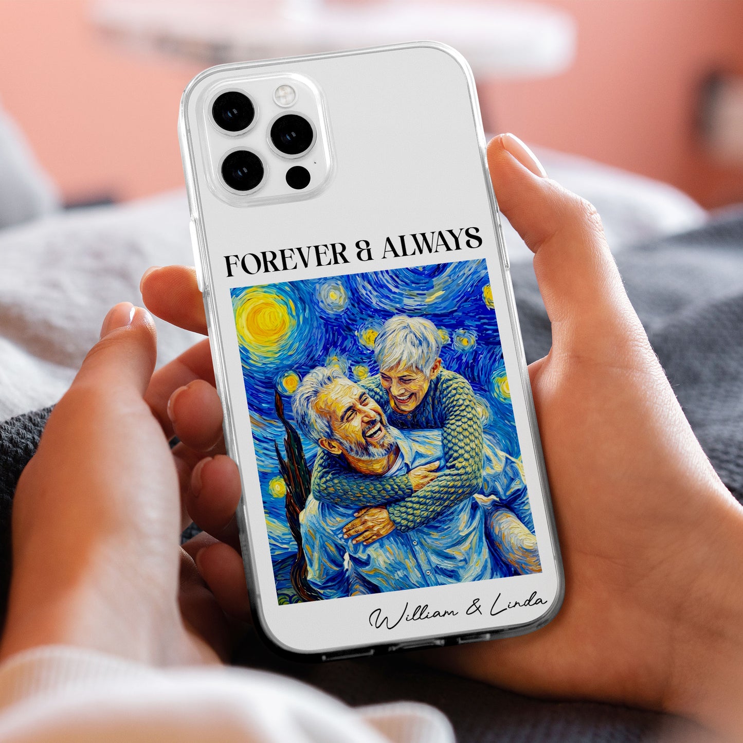 Couple-Photo-Van-Gogh-Art-Forever-&-Always-Anniversary-Gift-For-Him-Her-Personalized-Phone-Case-3