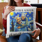 Couple-Photo-Van-Gogh-Art-Forever-&-Always-Anniversary-Gift-For-Him-Her-Personalized-Pillow-3