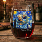 Couple-Photo-Van-Gogh-Art-Forever-&-Always-Personalized-Wine-Glass-2