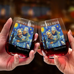 Couple-Photo-Van-Gogh-Art-Forever-&-Always-Personalized-Wine-Glass-4