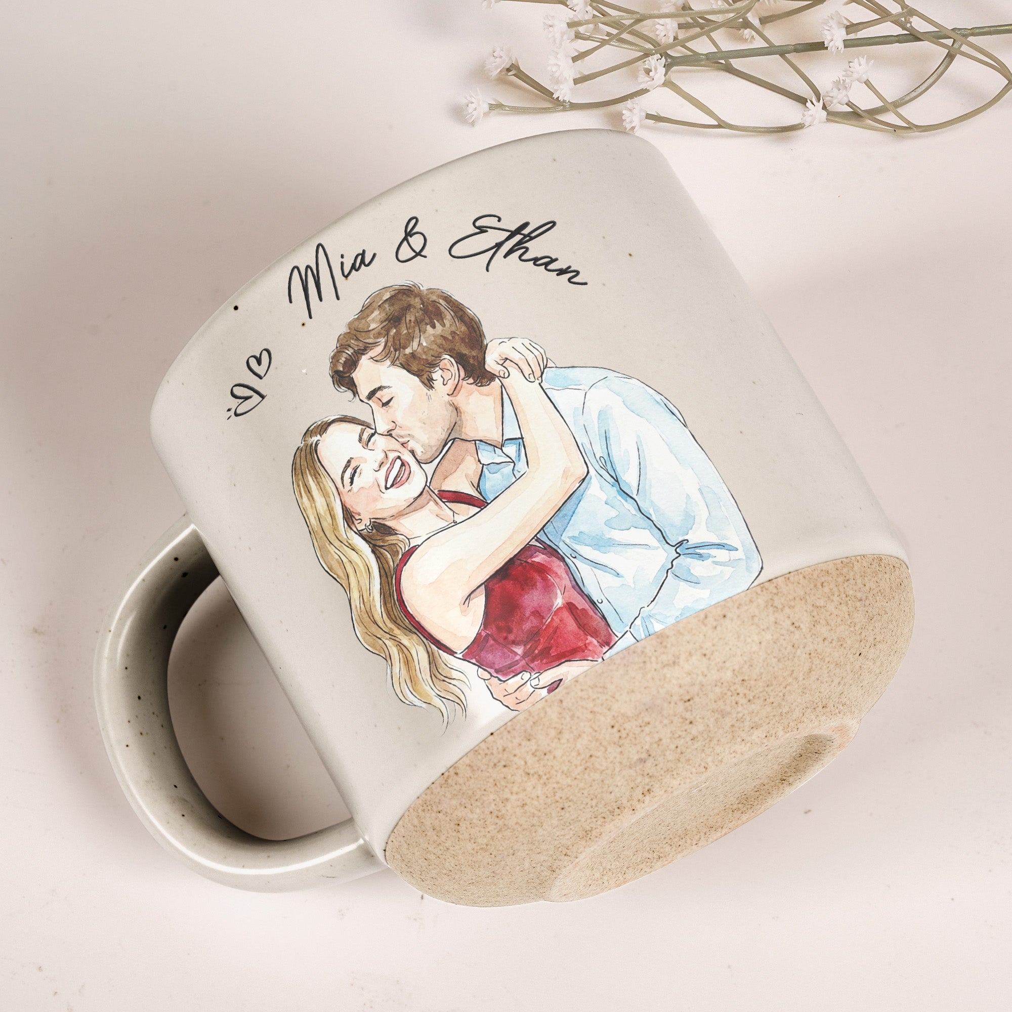 Couple-Portrait-Watercolor-Anniversary-Gift-For-Him-Her-Personalized-Mug-5