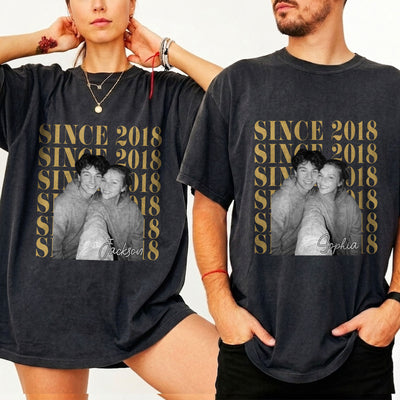 Couple Together Since Custom Photo - Personalized Shirt