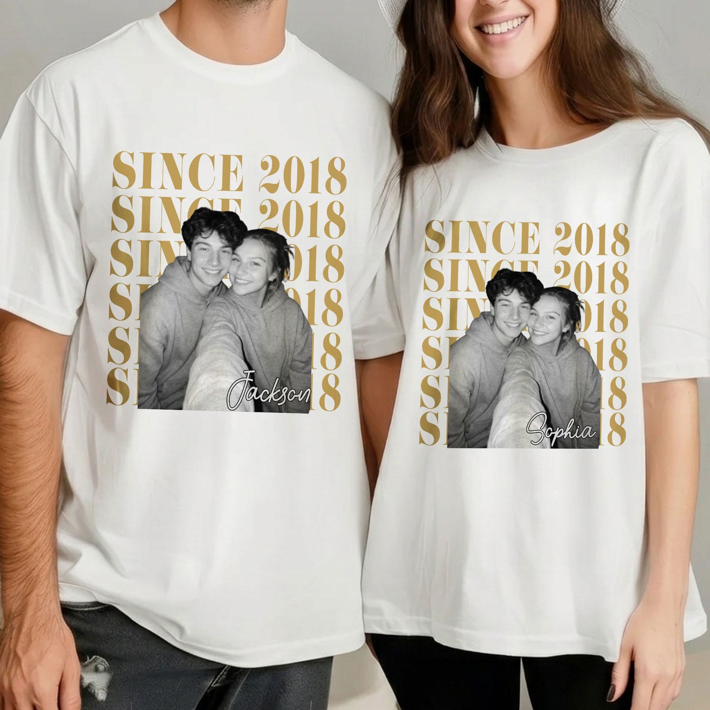 Couple-Together-Since-Custom-Photo-Personalized-Shirt-2