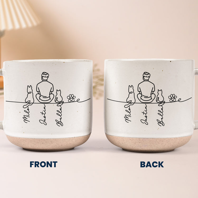 Couple-With-Pet,-Dog-Lovers,-Cat-Lovers-Line-Art-Style-Personalized-Mugs-6