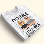 Couples Double Trouble Since - Personalized Matching Couple Shirts