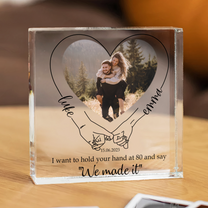 Couples Holding Hands We Made It - Personalized Acrylic Photo Plaque