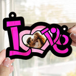 Couples Love Anniversary Gifts - Personalized Window Hanging Suncatcher Photo Ornament