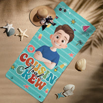 Cousin Crew Family Vacation - Personalized Quick-Dry Beach Towel