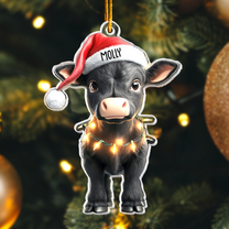 Cow Ornaments Christmas Cow Decorations Xmas Bauble - Personalized Acrylic Ornament