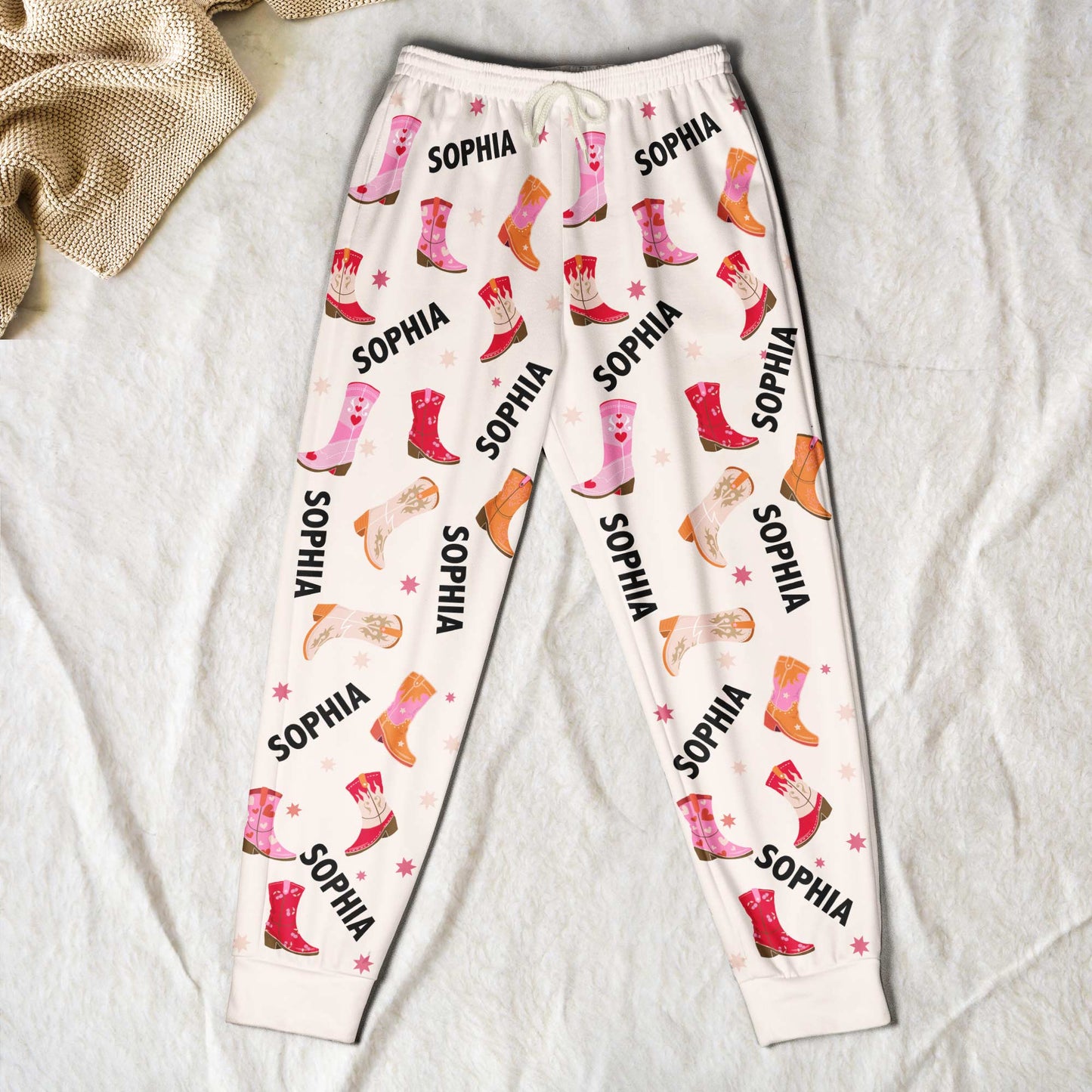 Cowboy Boots, Cowboy Girl Custom Name - Personalized Sweatpants