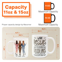 Coworkers, Alcohol Tolerating, Bonding Over Deadlines, Keeping Each Other Sane - Personalized Mug - Gift For Coworker, Colleague, Work Bestie, Friend, Work Bestie