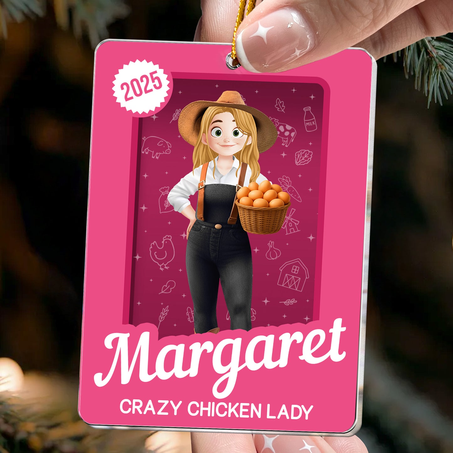 Crazy Chicken Lady Toy Box - Personalized Acrylic Plaque