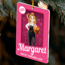 Crazy Chicken Lady Toy Box - Personalized Acrylic Plaque