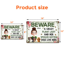 Crazy Plant Lady & Her Dogs - New Cartoon Pet - Personalized Metal Sign