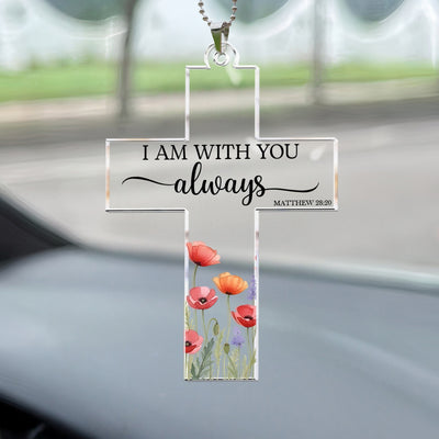Cross, Bible Car Charm, Bible - Personalized Rear View Mirror Accessory