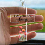Cross, Bible Car Charm, Bible - Personalized Rear View Mirror Accessory
