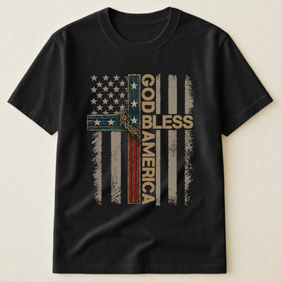 Cross God Bless America - Shirt