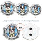 Cruise Door Decor Custom Pet Cartoon Themed Porthole - Personalized Magnet