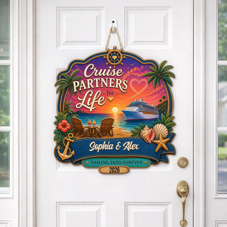 Cruise-Door-Signs-Stateroom-Decor-Cruising-Couple-Vacation,-Honey-Moon-Personalized-Wood-Sign
