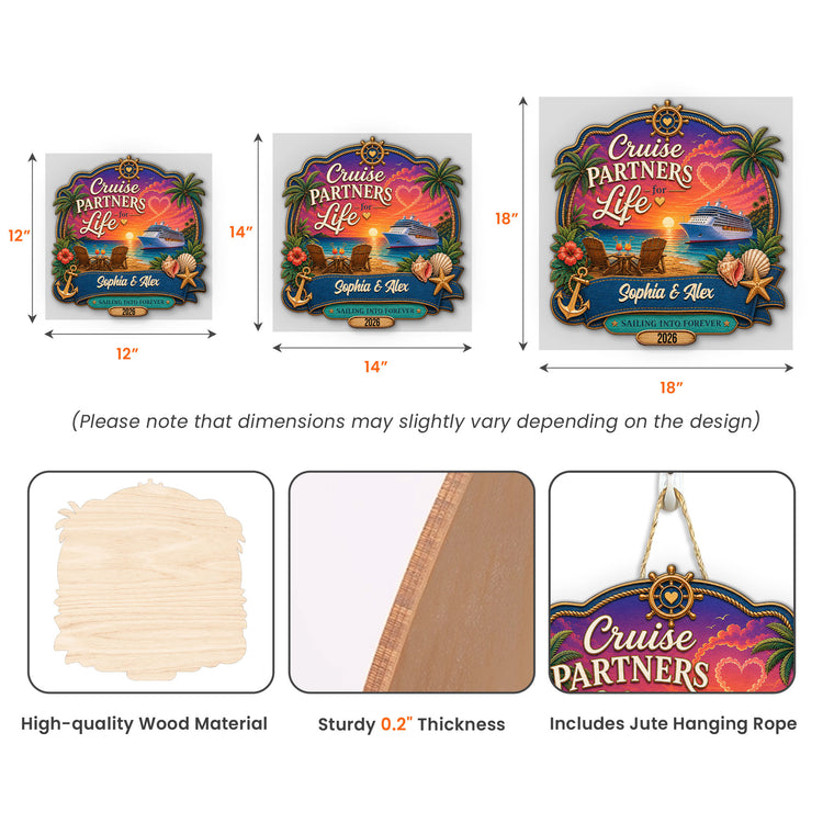 Cruise-Door-Signs-Stateroom-Decor-Cruising-Couple-Vacation,-Honey-Moon-Personalized-Wood-Sign