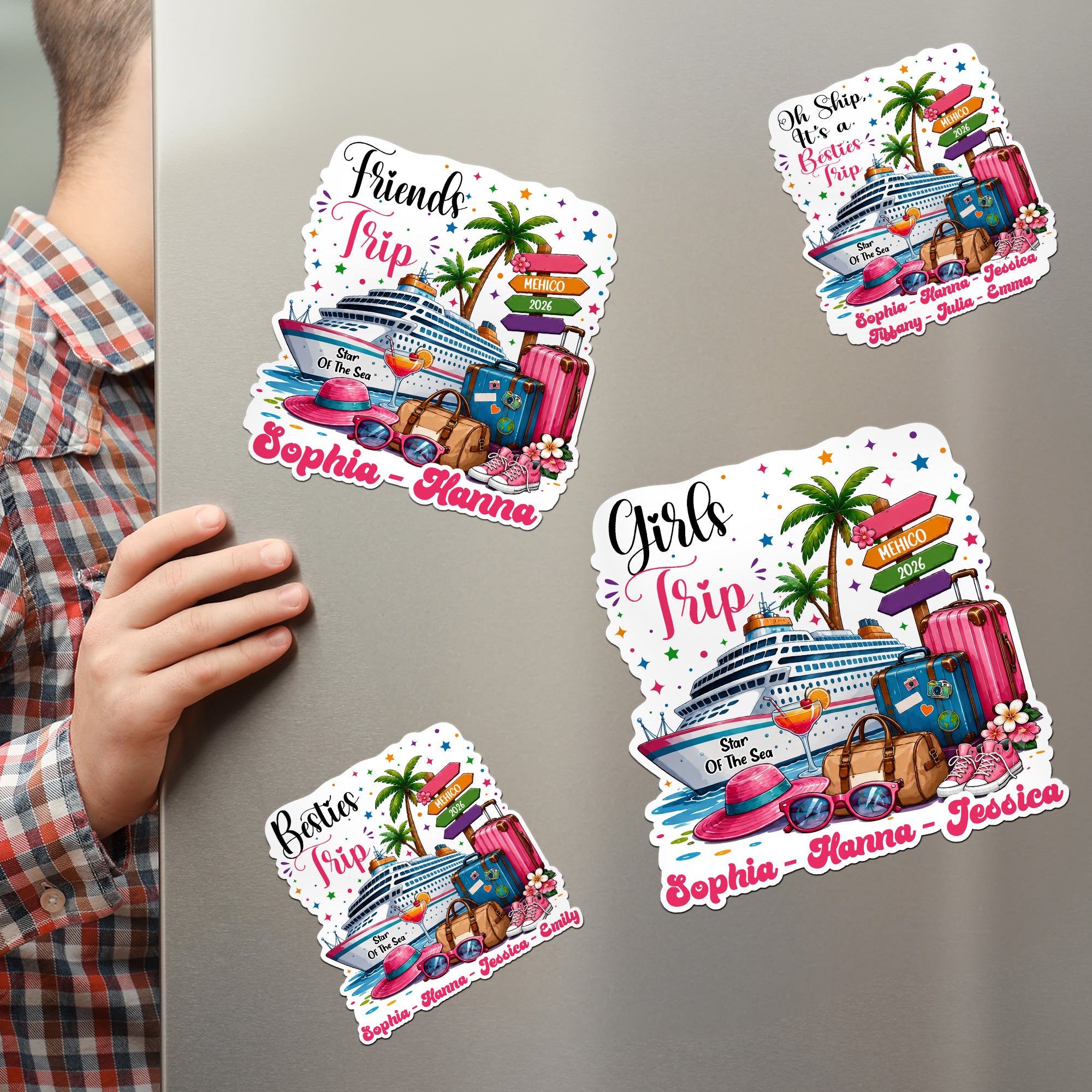 Cruise-Door-Signs-Stateroom-Decor-Cruising-Family-Vacation,-Girls-Trip,-Bachelor-Personalized-Magnet-2