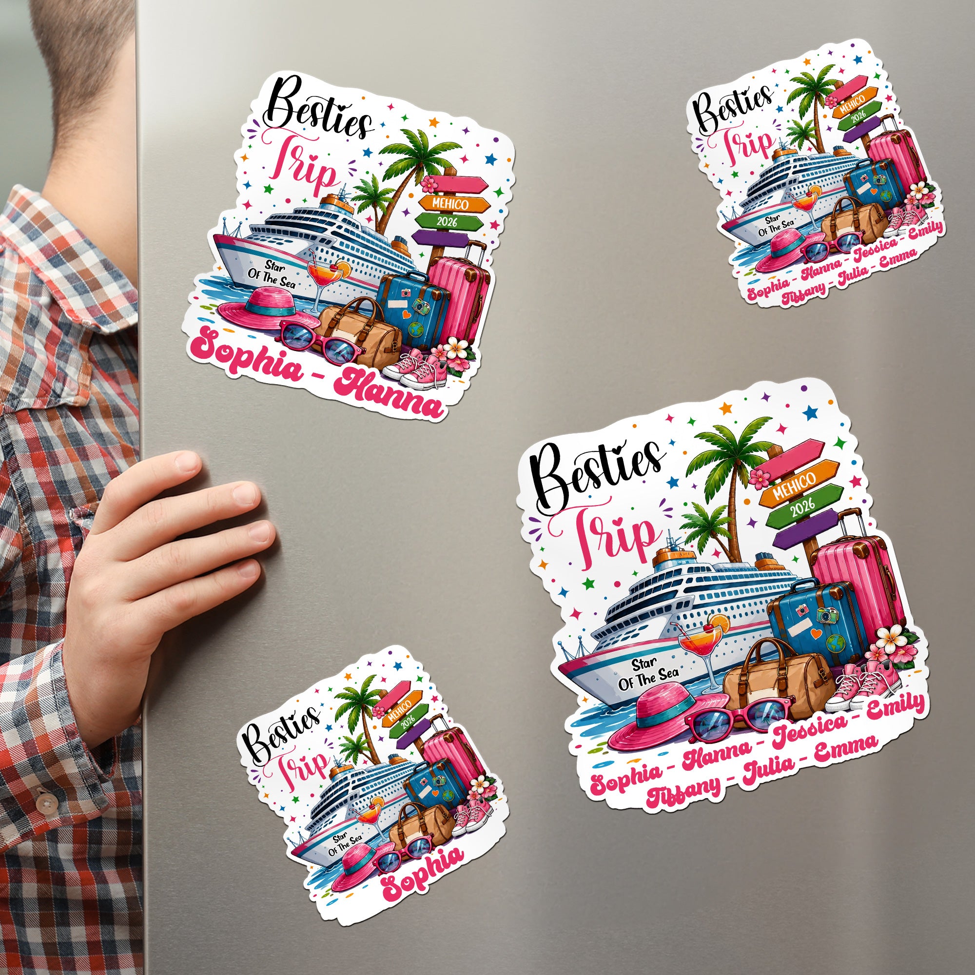Cruise-Door-Signs-Stateroom-Decor-Cruising-Family-Vacation,-Girls-Trip,-Bachelor-Personalized-Magnet-2