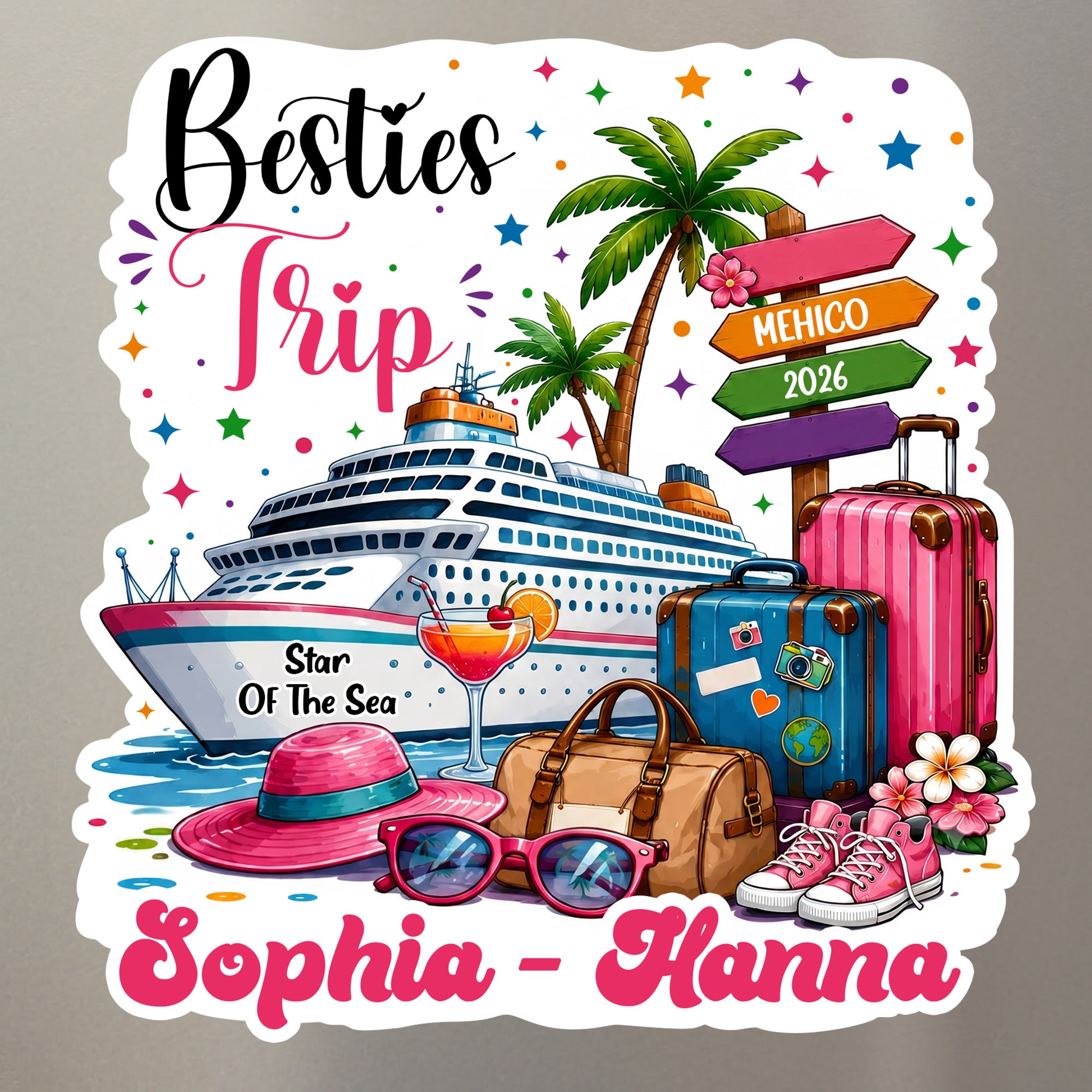 Cruise-Door-Signs-Stateroom-Decor-Cruising-Family-Vacation,-Girls-Trip,-Bachelor-Personalized-Magnet-3