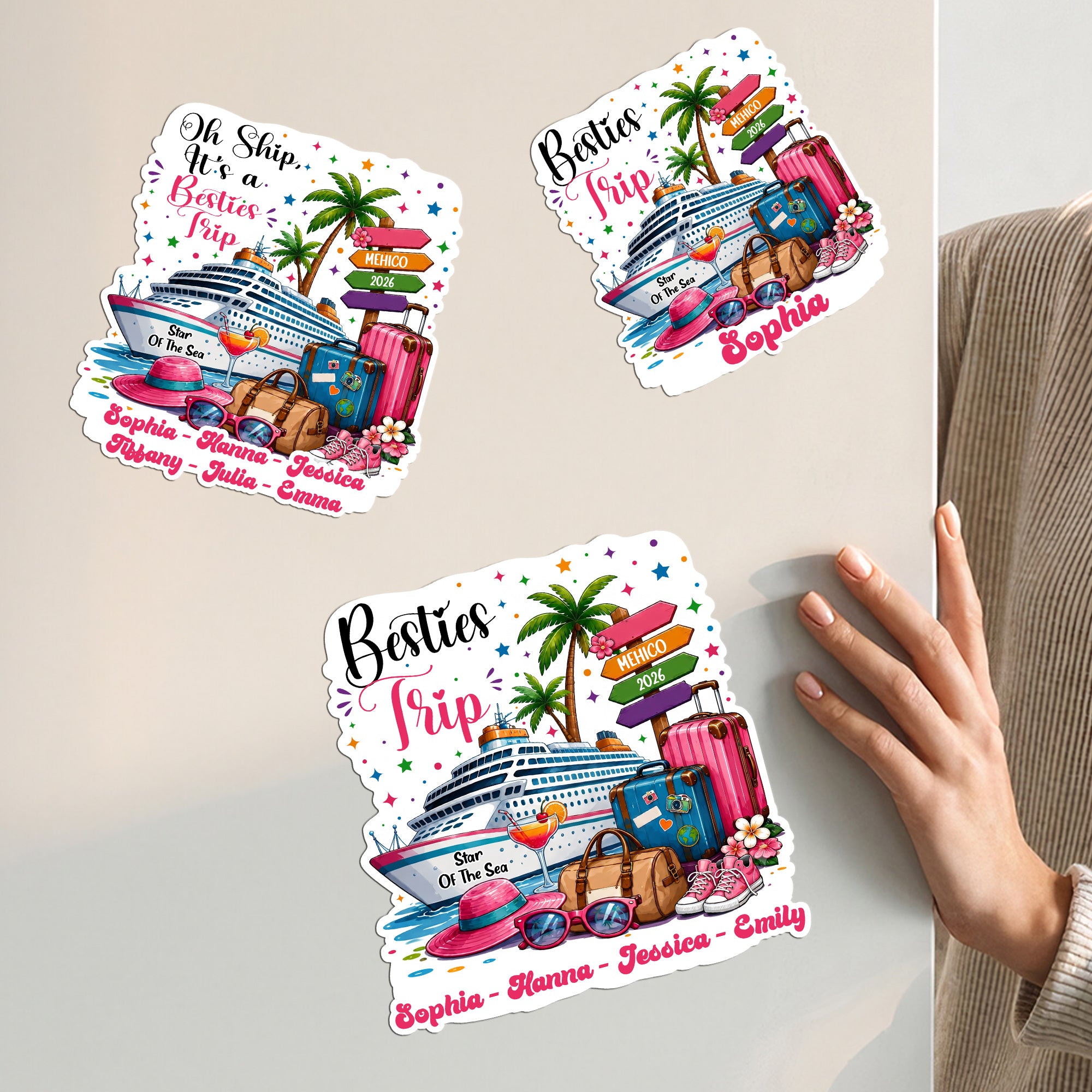Cruise-Door-Signs-Stateroom-Decor-Cruising-Family-Vacation,-Girls-Trip,-Bachelor-Personalized-Magnet-5