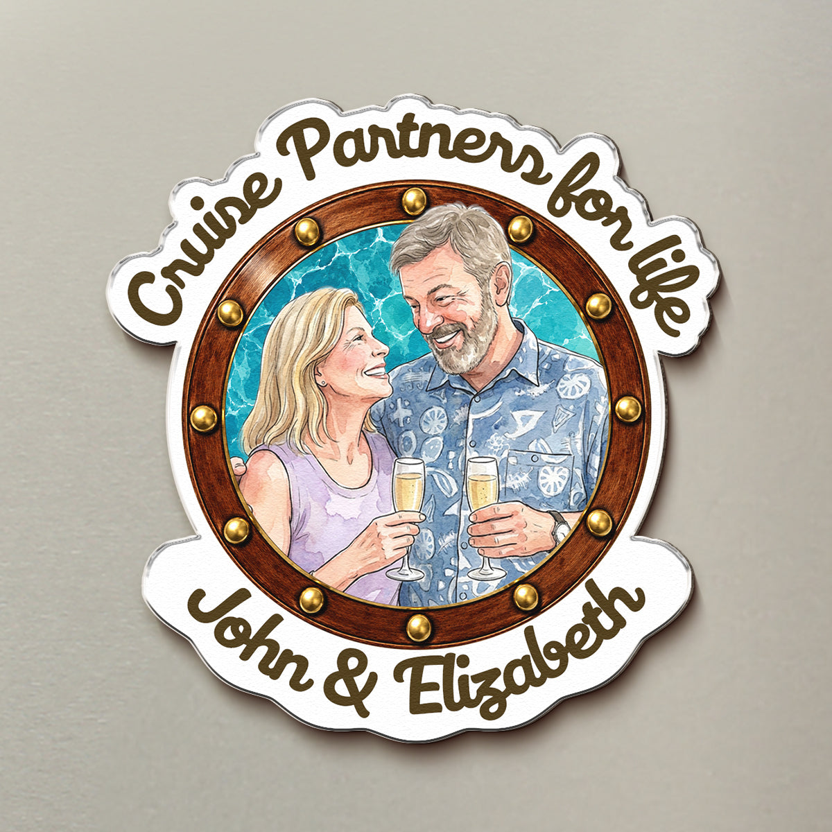 Cruise-Partners-For-Life-Custom-Couple-Photo-Watercolor-Personalized-Magnet-3