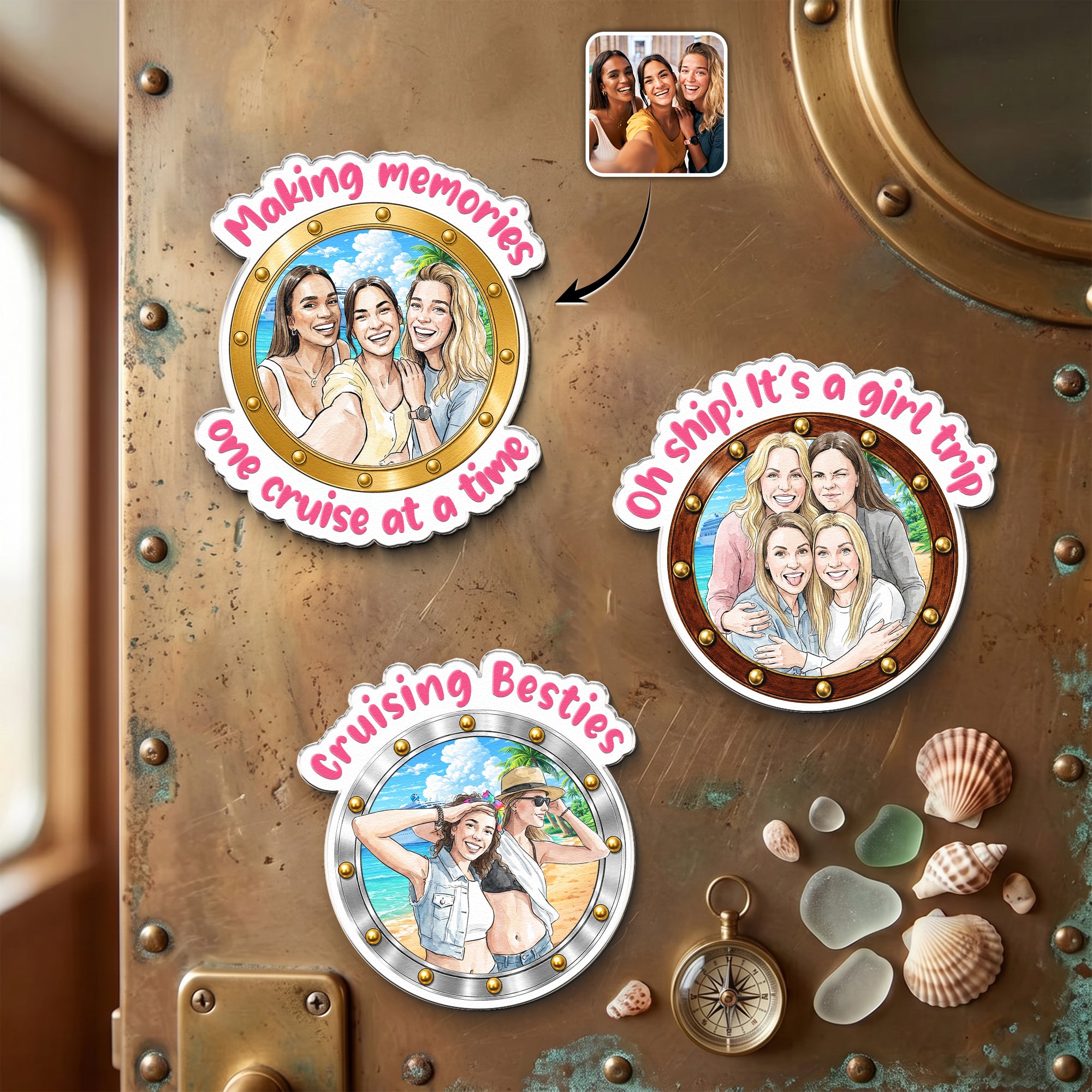 Cruising-Besties-Cruise-Door-Decor-Friendship-Summer-Gifts-Personalized-Magnet-1