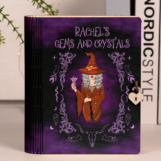 Crystal Magic Gems - Personalized Wooden Book Box