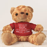 Cuddle This Bear Or Punch Him When You Miss Me - Teddy Bear With Personalized Shirt