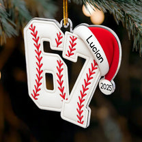 Custom 67 Six Seven Slang Meme For Sport Lovers Kids Teenagers - Personalized Acrylic Ornament