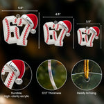 Custom 67 Six Seven Slang Meme For Sport Lovers Kids Teenagers - Personalized Acrylic Ornament