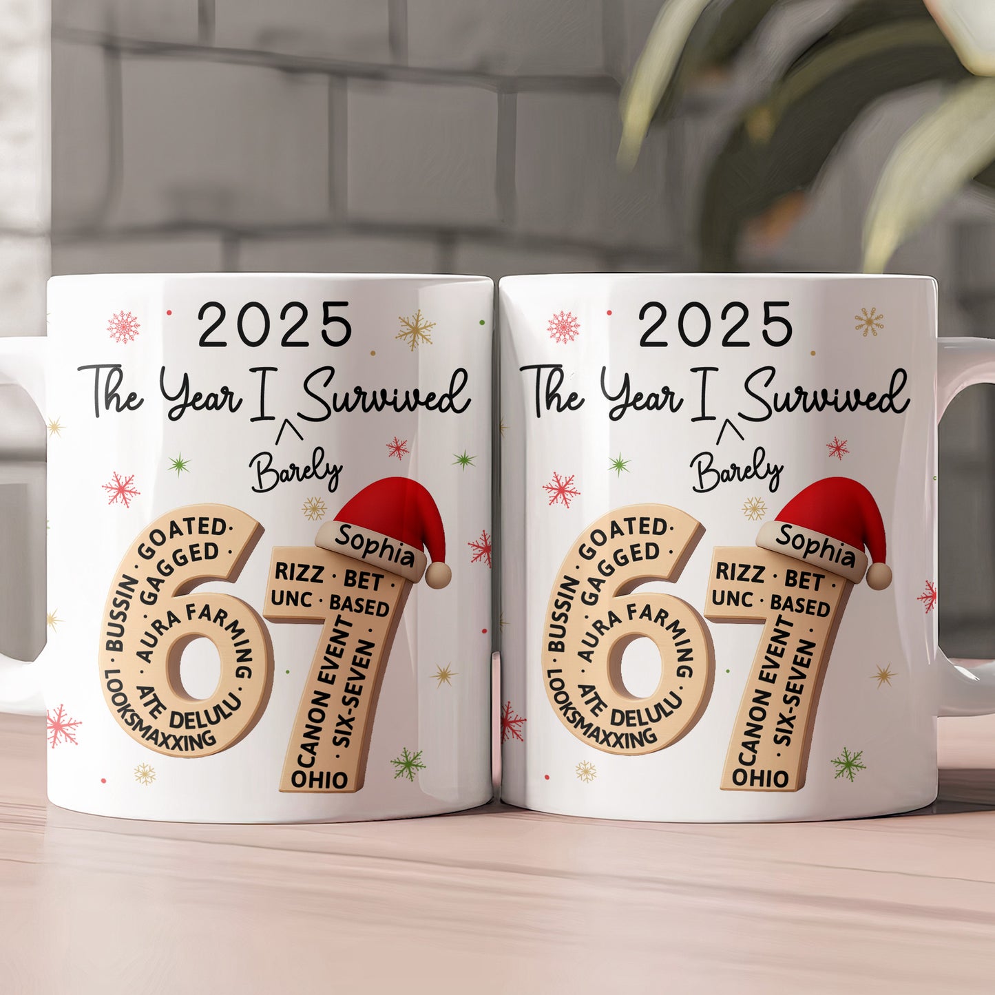 Custom 67 Six Seven Slang Meme, Gag Gifts, White Elephant, Exchange Gifts For Coworkers - Personalized Mug