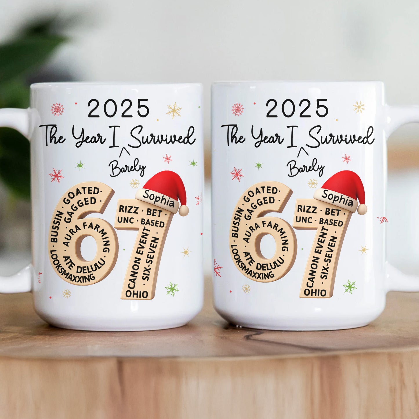 Custom 67 Six Seven Slang Meme, Gag Gifts, White Elephant, Exchange Gifts For Coworkers - Personalized Mug