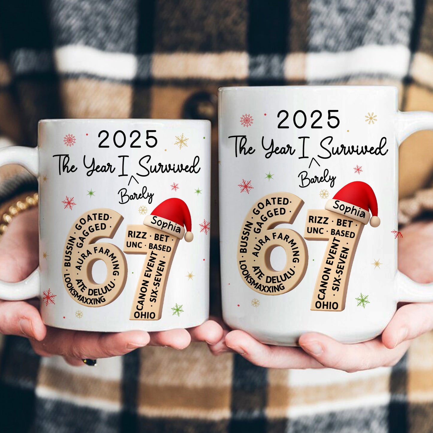 Custom 67 Six Seven Slang Meme, Gag Gifts, White Elephant, Exchange Gifts For Coworkers - Personalized Mug