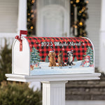 Custom Address Mailbox Covers Magnetic, Plaid Mailbox Magnet Decor, Mailbox Wrap Christmas Together - Personalized Mailbox Cover