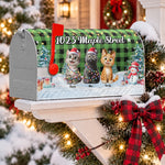 Custom Address Mailbox Covers Magnetic, Plaid Mailbox Magnet Decor, Mailbox Wrap Christmas Together - Personalized Mailbox Cover