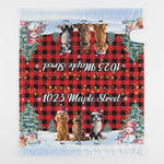 Custom Address Mailbox Covers Magnetic, Plaid Mailbox Magnet Decor, Mailbox Wrap Christmas Together - Personalized Mailbox Cover