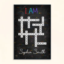 Custom Affirmation In Scrabble Style - Personalized Poster