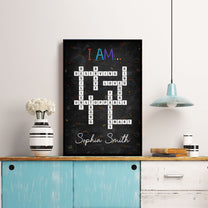 Custom Affirmation In Scrabble Style - Personalized Poster