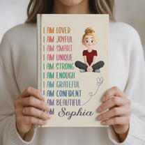 Custom Affirmations For Girl - Personalized Hardcover Journal
