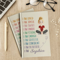 Custom Affirmations For Girl - Personalized Hardcover Journal