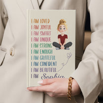 Custom Affirmations For Girl - Personalized Hardcover Journal
